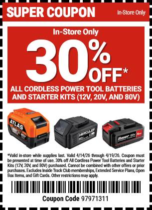 Harbor Freight 30 percent off coupon