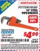 Harbor Freight ITC Coupon 14" STEEL PIPE WRENCH Lot No. 39643/61349 Expired: 11/30/15 - $4.99