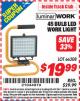 Harbor Freight ITC Coupon 45 BULB LED WORK LIGHT Lot No. 66308 Expired: 5/31/15 - $19.99