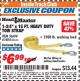 Harbor Freight ITC Coupon 1-3/4" x 15 FT. HEAVY DUTY TOW STRAP Lot No. 36608/61684 Expired: 7/31/17 - $6.99