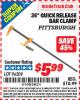 Harbor Freight ITC Coupon 36" QUICK RELEASE BAR CLAMP Lot No. 96208 Expired: 5/31/15 - $5.99