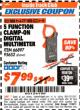 Harbor Freight ITC Coupon 5 FUNCTION CLAMP-ON DIGITAL MULTIMETER Lot No. 66897/95652 Expired: 11/30/17 - $7.99