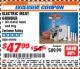 Harbor Freight ITC Coupon ELECTRIC MEAT GRINDER Lot No. 99598 Expired: 9/30/17 - $47.99