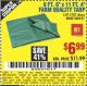 Harbor Freight Coupon 8 FT. 6" x 11 FT. 4" FARM QUALITY TARP Lot No. 2707/60457/69197 Expired: 10/29/15 - $6.99