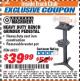 Harbor Freight ITC Coupon HEAVY DUTY BENCH GRINDER PEDESTAL Lot No. 5799/68321 Expired: 7/31/17 - $39.99