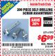 Harbor Freight ITC Coupon 200 PIECE SELF-DRILLING SCREW ASSORTMENT Lot No. 67592 Expired: 5/31/15 - $6.99