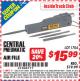 Harbor Freight ITC Coupon AIR FILE Lot No. 1704 Expired: 5/31/15 - $15.99