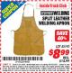 Harbor Freight ITC Coupon SPLIT LEATHER WELDING APRON Lot No. 45193 Expired: 5/31/15 - $8.99