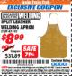 Harbor Freight ITC Coupon SPLIT LEATHER WELDING APRON Lot No. 45193 Expired: 9/30/17 - $8.99