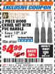 Harbor Freight ITC Coupon 3 PIECE WOOD CHISEL SET Lot No. 69544 Expired: 11/30/17 - $4.99
