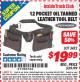 Harbor Freight ITC Coupon VOYAGER 12-POCKET OIL-TANNED TOOL BELT Lot No. 3452 Expired: 5/31/15 - $19.99