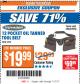 Harbor Freight ITC Coupon VOYAGER 12-POCKET OIL-TANNED TOOL BELT Lot No. 3452 Expired: 11/7/17 - $19.99