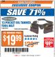 Harbor Freight ITC Coupon 12 POCKET OIL TANNED LEATHER TOOL BELT Lot No. 3452 Expired: 12/19/17 - $19.99
