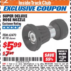 Harbor Freight ITC Coupon SUPER DELUXE HOSE NOZZLE Lot No. 4118/62470 Expired: 5/31/18 - $5.99