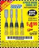 Harbor Freight Coupon PITTSBURGH WOOD CHISEL SET WITH CLEAR PVC HANDLE, 4 PIECE Lot No. 69471/42429 Expired: 5/6/17 - $4.99
