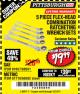 Harbor Freight Coupon 5 PIECE FLEX-HEAD COMBO WRENCH SETS Lot No. 60591/61657/60592/61710 Expired: 1/27/18 - $19.99