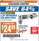 Harbor Freight ITC Coupon 3/8" REVERSIBLE AIR ANGLE DRILL Lot No. 67474/69495 Expired: 12/26/17 - $24.99