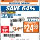 Harbor Freight ITC Coupon 3/8" REVERSIBLE AIR ANGLE DRILL Lot No. 67474/69495 Expired: 2/13/18 - $24.99