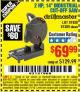 Harbor Freight Coupon 2 HP, 14" INDUSTRIAL CUT-OFF SAW Lot No. 91938/61389 Expired: 5/1/16 - $69.99