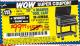 Harbor Freight Coupon 26/30", 4 DRAWER TOOL CART Lot No. 95659/61634/61952 Expired: 8/5/15 - $99.99