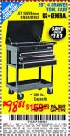 Harbor Freight Coupon 26/30", 4 DRAWER TOOL CART Lot No. 95659/61634/61952 Expired: 10/28/15 - $98.88