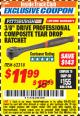 Harbor Freight ITC Coupon 3/8" DRIVE PROFESSIONAL COMPOSITE TEAR DROP RATCHET Lot No. 62318 Expired: 3/31/18 - $11.99