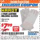 Harbor Freight ITC Coupon 14" LEATHER WELDING GLOVES 3 PAIR Lot No. 488/62196 Expired: 3/31/18 - $7.99