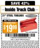 Harbor Freight ITC Coupon VOYAGER 21 IN. STEEL TOOLBOX Lot No. 91111 Expired: 5/26/15 - $19.99