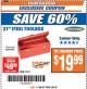 Harbor Freight ITC Coupon 21" STEEL TOOLBOX Lot No. 91111 Expired: 3/6/18 - $19.99