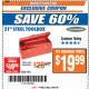 Harbor Freight ITC Coupon 21" STEEL TOOLBOX Lot No. 91111 Expired: 4/10/18 - $19.99