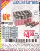 Harbor Freight Coupon THUNDERBOLT MAGNUM ALKALINE BATTERIES AA, AAA - 24 PK Lot No. 92405/61270/92404/69568/61271/92406/61272/92407/61279/92408 Expired: 6/8/15 - $4.99