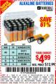 Harbor Freight Coupon THUNDERBOLT MAGNUM ALKALINE BATTERIES AA, AAA - 24 PK Lot No. 92405/61270/92404/69568/61271/92406/61272/92407/61279/92408 Expired: 10/7/15 - $4.99