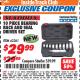 Harbor Freight ITC Coupon 10 PIECE BEARING RACE AND SEAL DRIVER SET Lot No. 63261 Expired: 10/31/17 - $29.99