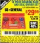 Harbor Freight Coupon 10 PIECE BEARING RACE AND SEAL DRIVER SET Lot No. 63261 Expired: 11/1/15 - $29.99