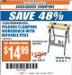 Harbor Freight ITC Coupon FOLDING CLAMPING WORKBENCH WITH MOVABLE PEGS Lot No. 47844 Expired: 9/26/17 - $14.99