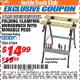 Harbor Freight ITC Coupon FOLDING CLAMPING WORKBENCH WITH MOVABLE PEGS Lot No. 47844 Expired: 10/31/17 - $14.99