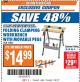 Harbor Freight ITC Coupon FOLDING CLAMPING WORKBENCH WITH MOVABLE PEGS Lot No. 47844 Expired: 2/6/18 - $14.99
