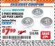 Harbor Freight ITC Coupon 3 PIECE WIRELESS LED PUCK LIGHTS Lot No. 98372 Expired: 9/30/17 - $7.99