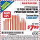 Harbor Freight ITC Coupon 12 PIECE INDUSTRIAL PUNCH AND CHISEL SET Lot No. 4885 Expired: 1/31/16 - $7.99