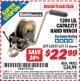 Harbor Freight ITC Coupon 1200 LB. CAPACITY HAND WINCH Lot No. 62537/65115 Expired: 6/30/15 - $22.99
