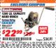 Harbor Freight ITC Coupon 1200 LB. CAPACITY HAND WINCH Lot No. 62537/65115 Expired: 9/30/17 - $22.99