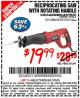 Harbor Freight Coupon RECIPROCATING SAW WITH ROTATING HANDLE Lot No. 65570/61884/62370 Expired: 3/15/15 - $19.99
