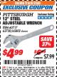 Harbor Freight ITC Coupon 12" STEEL ADJUSTABLE WRENCH Lot No. 60717/65802 Expired: 7/31/17 - $4.99