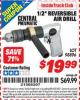 Harbor Freight ITC Coupon 1/2" REVERSIBLE AIR DRILL Lot No. 98896 Expired: 1/31/16 - $19.99