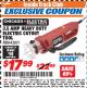 Harbor Freight ITC Coupon 3.5 AMP HEAVY DUTY ELECTRIC CUTOUT TOOL Lot No. 42831 Expired: 12/31/17 - $17.99