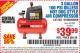 Harbor Freight Coupon 3 GALLON 100 PSI OILLESS HOT DOG STYLE AIR COMPRESSOR Lot No. 97080/69269 Expired: 6/23/15 - $39.99