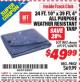 Harbor Freight ITC Coupon HFT 24 FT. 10 IN. X 39 FT. 4 IN. BLUE ALL-PURPOSE WEATHER-RESISTANT TARP Lot No. 882 Expired: 8/31/15 - $49.99