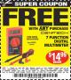 Harbor Freight FREE Coupon 7 FUNCTION DIGITAL MULTIMETER Lot No. 30756 Expired: 6/19/15 - FWP
