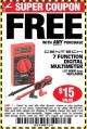 Harbor Freight FREE Coupon 7 FUNCTION DIGITAL MULTIMETER Lot No. 30756 Expired: 6/1/16 - FWP