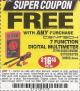 Harbor Freight FREE Coupon 7 FUNCTION DIGITAL MULTIMETER Lot No. 30756 Expired: 9/22/17 - FWP